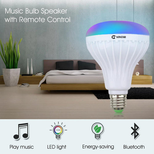 Ampoule LED Musical avec Haut-parleur Bluetooth - Multicolore